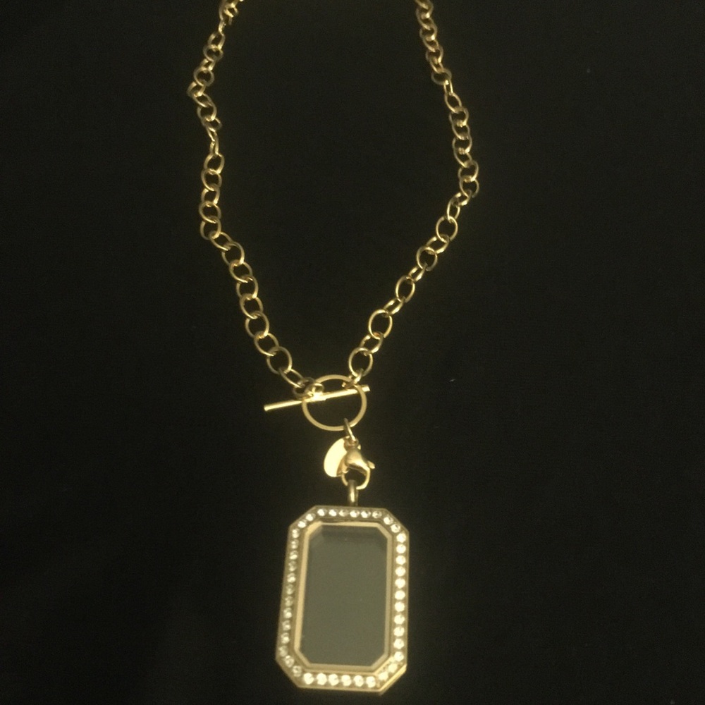 Origami owl necklace and locket charm